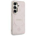 Coque Guess Saffiano Peony Embossed Ring MagSafe pour Samsung Galaxy S26 - Pink – Image 3