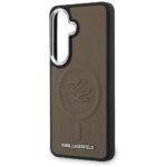 Coque Karl Lagerfeld Leather with Initial Logo Debossed MagSafe pour Samsung Galaxy S26 - Brown – Image 5