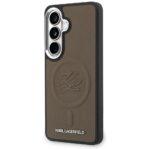 Coque Karl Lagerfeld Leather with Initial Logo Debossed MagSafe pour Samsung Galaxy S26 - Brown – Image 4