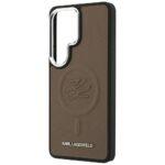 Coque Karl Lagerfeld Leather with Initial Logo Debossed MagSafe pour Samsung Galaxy S26 Ultra - Brown – Image 6