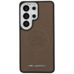 Coque Karl Lagerfeld Leather with Initial Logo Debossed MagSafe pour Samsung Galaxy S26 Ultra - Brown – Image 3