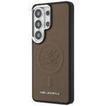 Coque Karl Lagerfeld Leather with Initial Logo Debossed MagSafe pour Samsung Galaxy S26 Ultra - Brown – Image 4