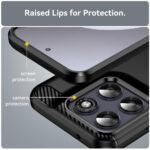 Coque Techsuit Carbon Silicone pour Motorola Moto G77 / G67 - Black – Image 4