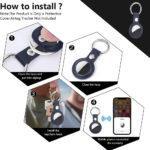 Protection Techsuit Secure Leather Holder (SLH1) pour AirTag 1 - Blue – Image 3