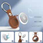 Protection Techsuit Secure Leather Holder (SLH1) pour AirTag 1 - Blue – Image 6