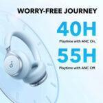 Casque Bluetooth Soundcore Space One avec ANC adaptatif et audio Hi-Res - Blue – Image 3