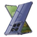 Coque Techsuit Shockproof Clear Silicone pour Motorola Edge 60 / Edge 60 Fusion - Smoke Black