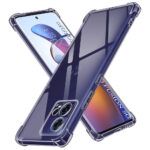 Coque Techsuit Shockproof Clear Silicone pour Motorola Edge 30 Fusion - Smoke Black