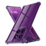 Coque Techsuit Shockproof Clear Silicone pour Motorola Edge 60 Pro - Smoke Black