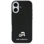 Coque Karl Lagerfeld Hardcase Leather K&C Head Pin MagSafe pour iPhone 17 - Black – Image 3
