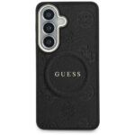 Coque Guess Saffiano Peony Embossed Ring MagSafe pour Samsung Galaxy S26 Plus - Black – Image 2