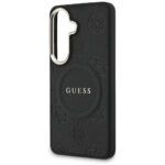 Coque Guess Saffiano Peony Embossed Ring MagSafe pour Samsung Galaxy S26 Plus - Black – Image 5