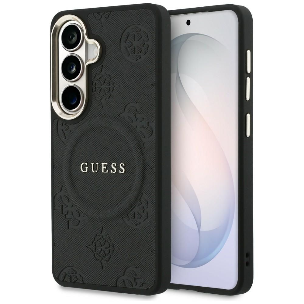 2997163 Coque Guess Saffiano Peony Embossed Ring MagSafe pour Samsung Galaxy S26 Plus - Black – Image 1