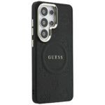 Coque Guess Saffiano Peony Embossed Ring MagSafe pour Samsung Galaxy S26 Ultra - Black – Image 2