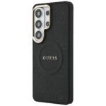 Coque Guess Saffiano Peony Embossed Ring MagSafe pour Samsung Galaxy S26 Ultra - Black – Image 3