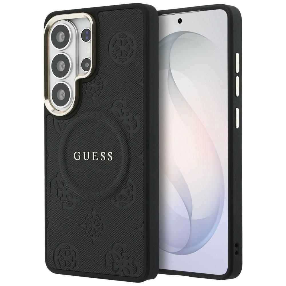 2997223 Coque Guess Saffiano Peony Embossed Ring MagSafe pour Samsung Galaxy S26 Ultra - Black – Image 1